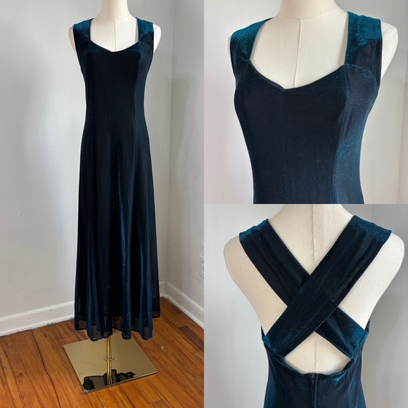 All that Jazz Dresses & Skirts - Formal‎ 90s Y2K Mesh Evening Dress Prom Iridescent Grunge Dark Romance Women S/M